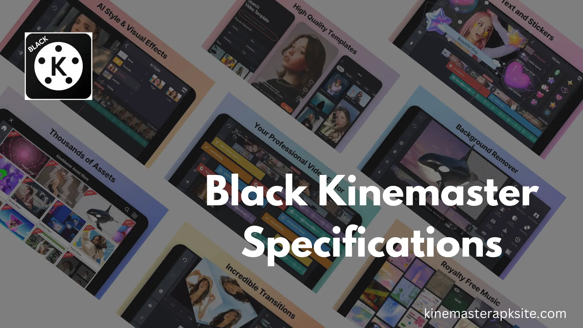 Black KineMaster MOD APK Specifications